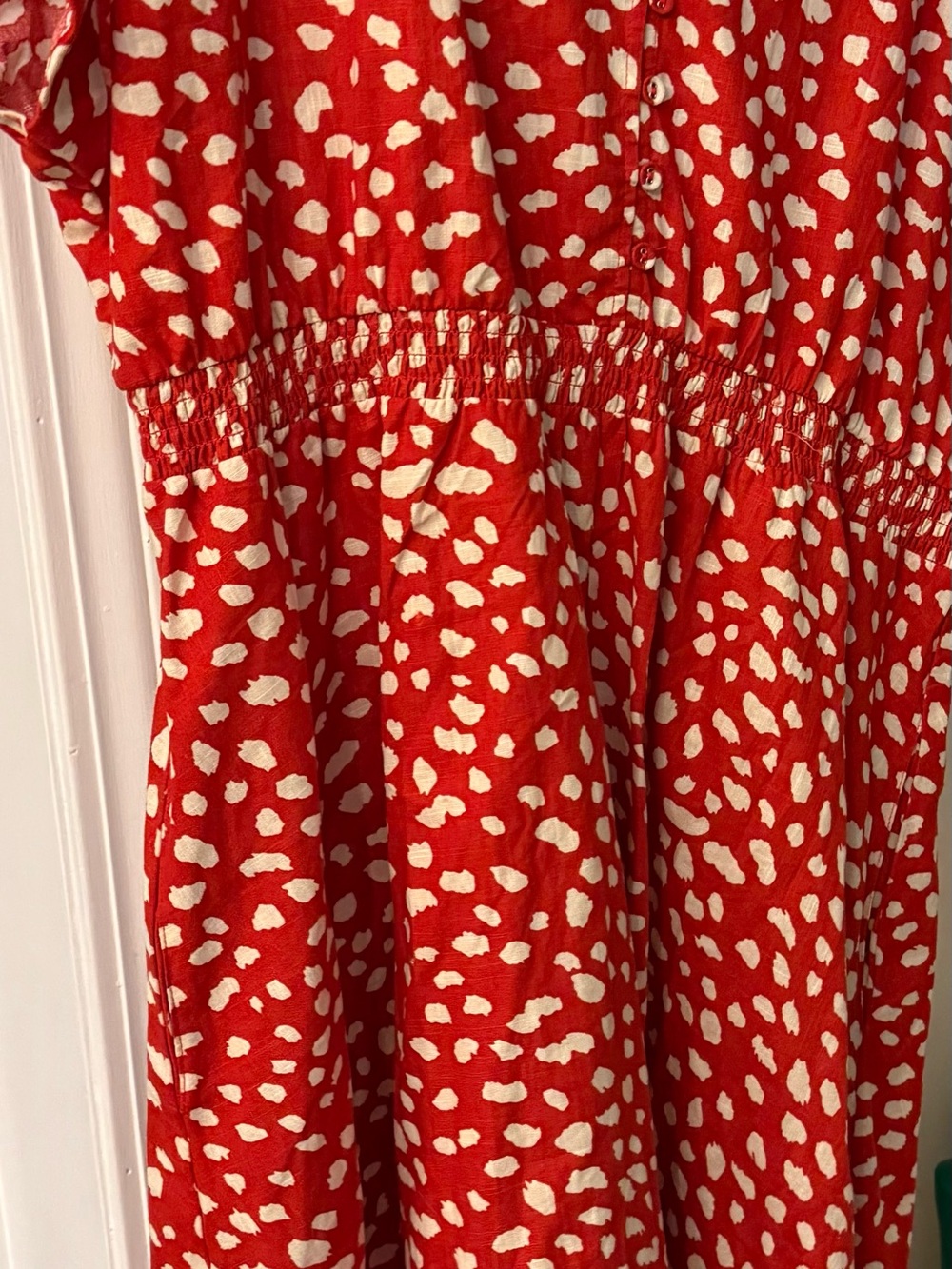 Proud Poppy Red and White Polka Dot Millie Midi Dress